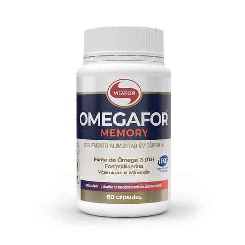 Vitafor Omegafor Memory 60 cápsulas, un complemento alimenticio con omega-3, DHA y EPA para favorecer la memoria y la función cognitiva.