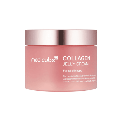 Crema hidratante Medicube Collagen Jelly en frasco de 110 ml para la firmeza y elasticidad de la piel.