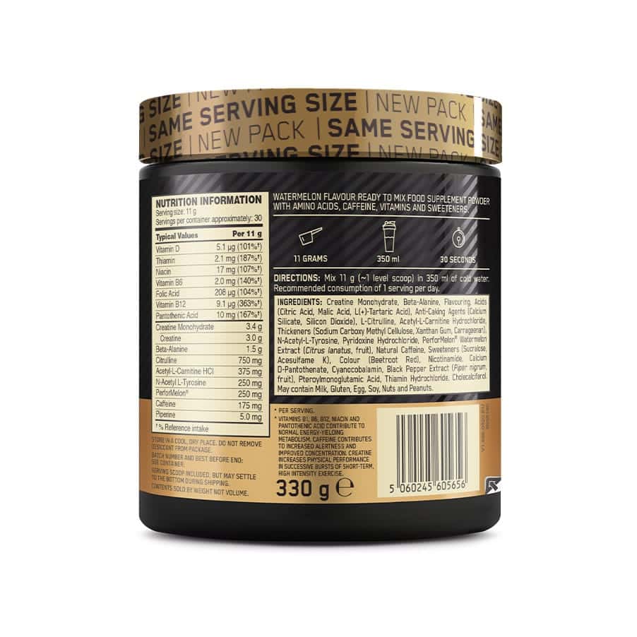Gold Standard Pre-Workout Melancia 330gr Optimum Nutrition