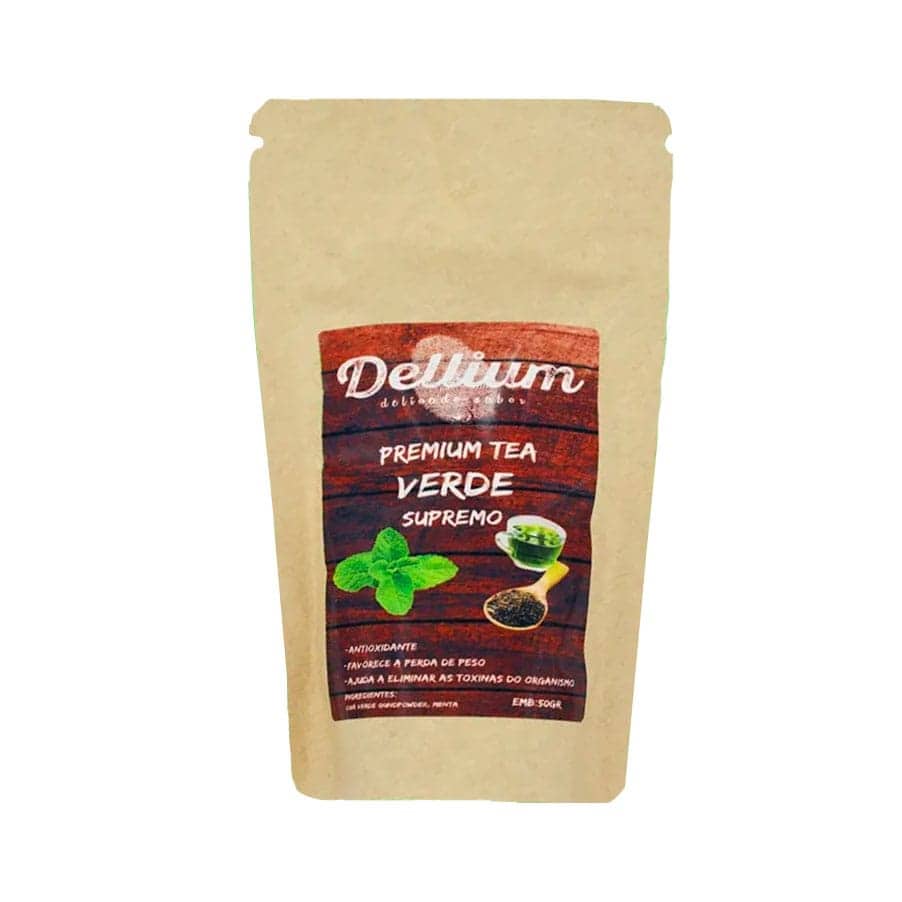 El té verde Supreme contiene 50 g de la marca Dellium.
