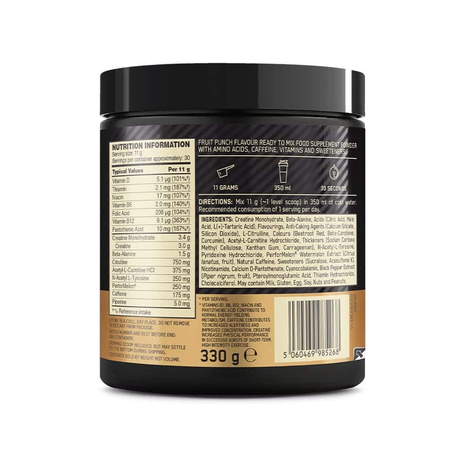 Gold Standard Pre-Workout Melancia 330gr Optimum Nutrition