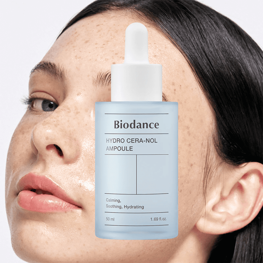 Frasco da Ampola Hydro Cera-Nol 50ml da Biodance, tratamento intensivo para hidratação e fortalecimento da barreira cutânea.
