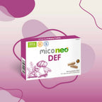 El frasco de Mico Neo DEF de NeoVital Health, que contiene 60 cápsulas, es un suplemento con hongos medicinales para reforzar el sistema inmunológico y brindar protección natural.