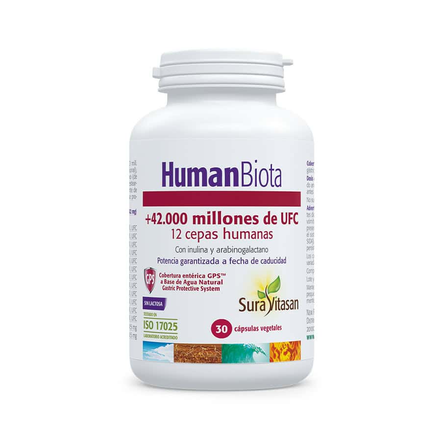 Human Biota Sura Vitasan em cápsulas para equilíbrio da microbiota intestinal