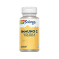 Suplemento Solaray Inmuno C en frasco con zinc y vitamina D3, 30 cápsulas, fórmula mejorada para la inmunidad y la protección antioxidante.
