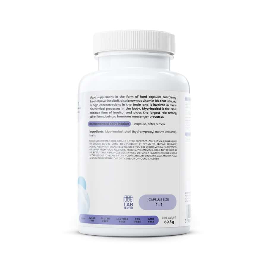 Inositol 600 mg Osavi em cápsulas, frasco com 100 cápsulas para suporte metabólico e equilíbrio hormonal