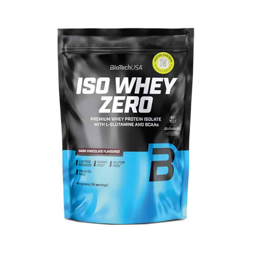 Iso Whey Zero 454gr Chocolate Negro Biotech USA proteína whey isolada em pó sem açúcar e sem lactose
