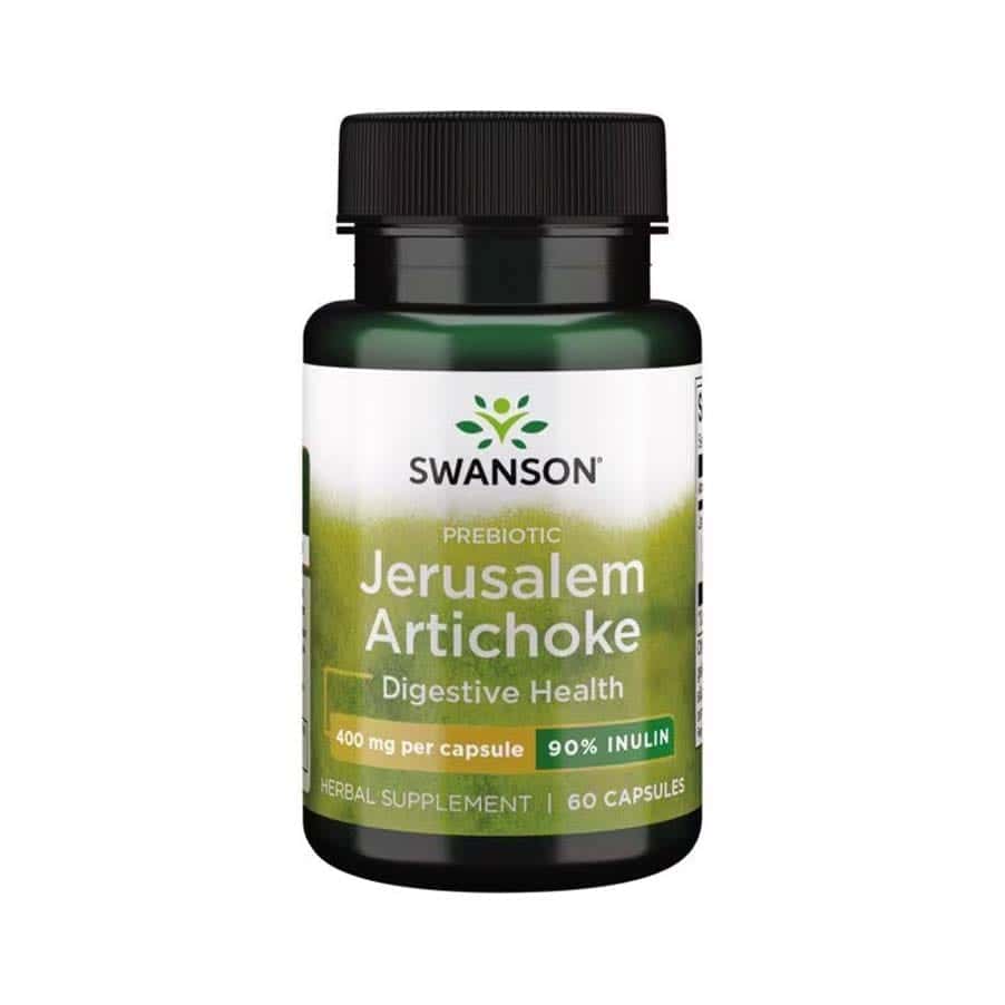 Prebiótico Alcachofra de Jerusalém 400mg 60 Cápsulas Swanson