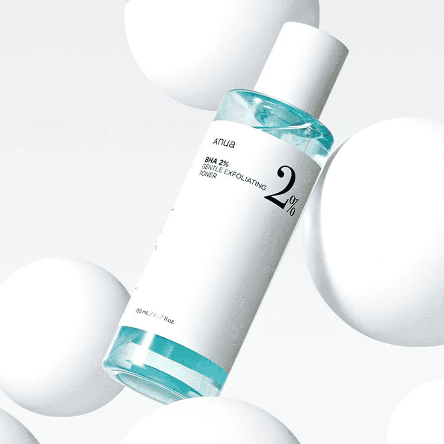 Frasco do BHA 2% Tónico Esfoliante Suave 150ml da Anua, tónico facial para esfoliação suave e desobstrução dos poros
