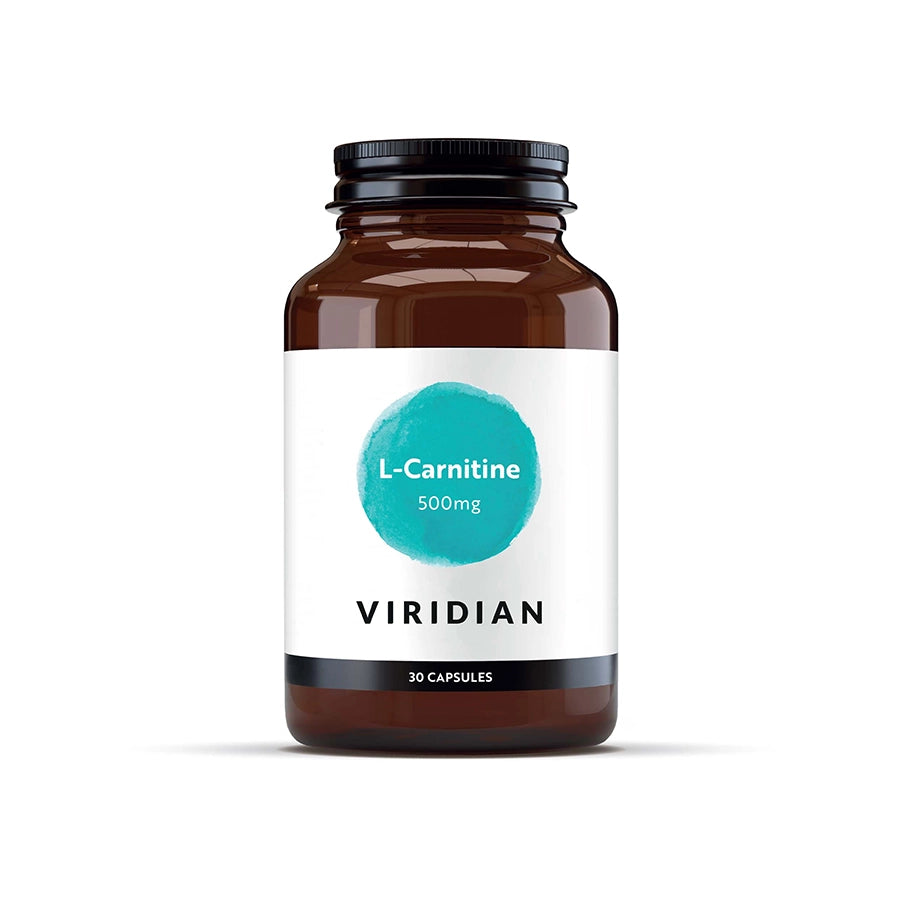 L-Carnitina 500mg 30 Cápsulas Viridian suplemento alimentar em cápsulas com L-carnitina