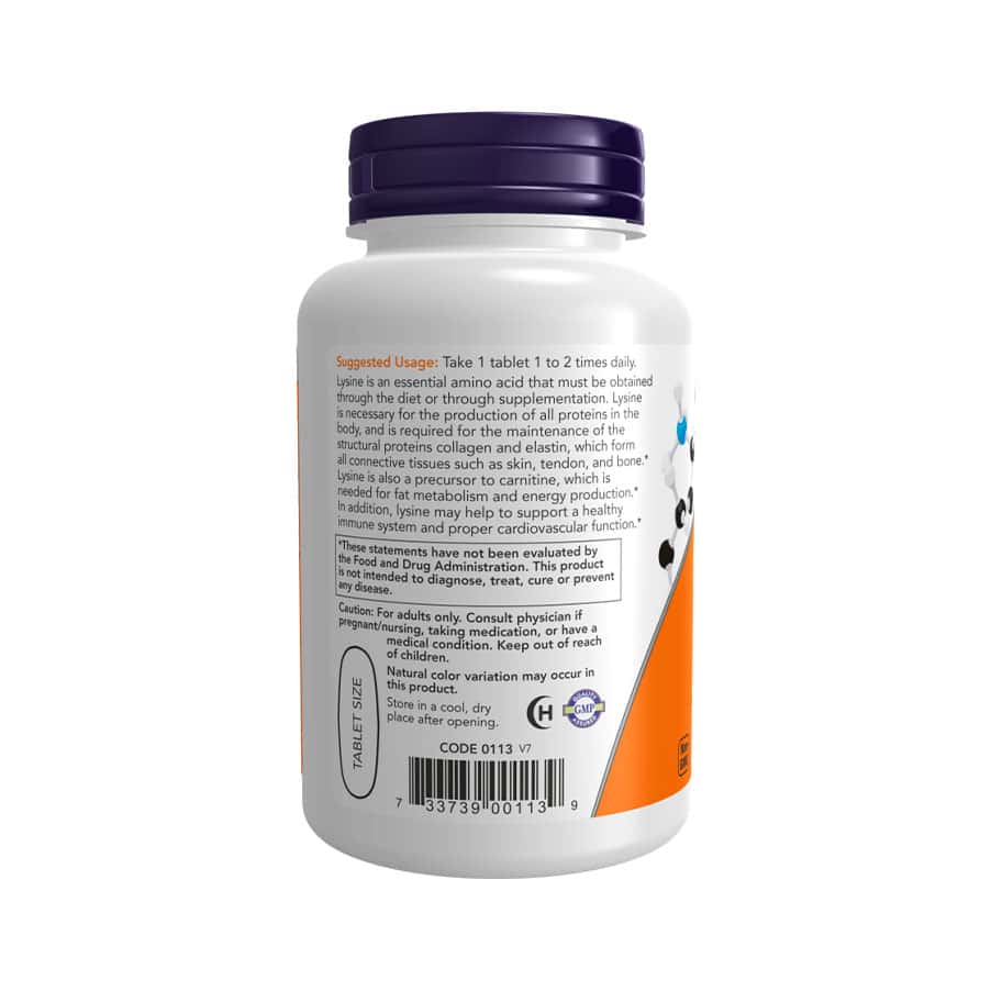 L-Lysine 1000mg 100 Comprimidos Now