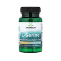 L-serina 500 mg Swanson em cápsulas, frasco com 60 cápsulas para suporte cognitivo e função neurológica