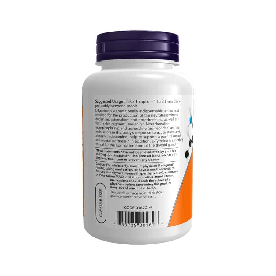 L-Tyrosine 500 mg 120 Cápsulas Now Foods