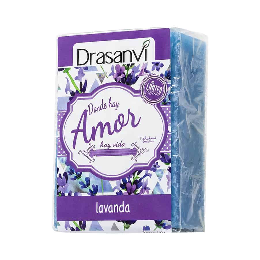 Sabonete de lavanda Drasanvi 100 g, sabonete natural sólido para limpeza suave e cuidado da pele