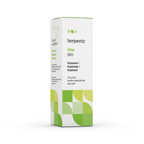 Óleo Essencial de Lima Bio 10ml Terpenic, um óleo essencial biológico com fragrância cítrica, fresca e energizante, ideal para aromaterapia e difusão.