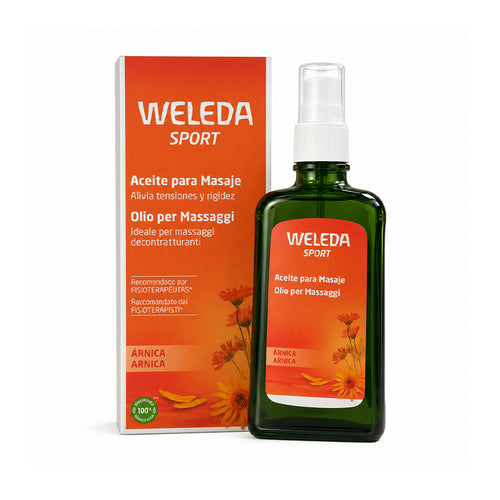 O Óleo de Massagem de Arnica 100ml Weleda Sport é um óleo corporal pensado para massagens antes ou depois do exercício físico. 