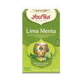 Infusión orgánica de lima y menta de Yogi Tea en un paquete de 17 bolsitas de té, una refrescante combinación de lima, menta y regaliz para una sensación ligera y revitalizante.