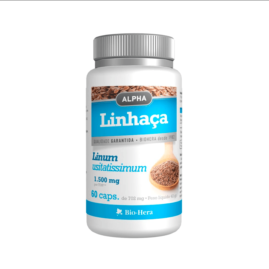 Linhaça 1500mg 60 Cápsulas BioHera