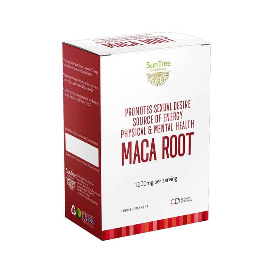 Maca Root cápsulas SunTree suplemento alimentar com raiz de maca