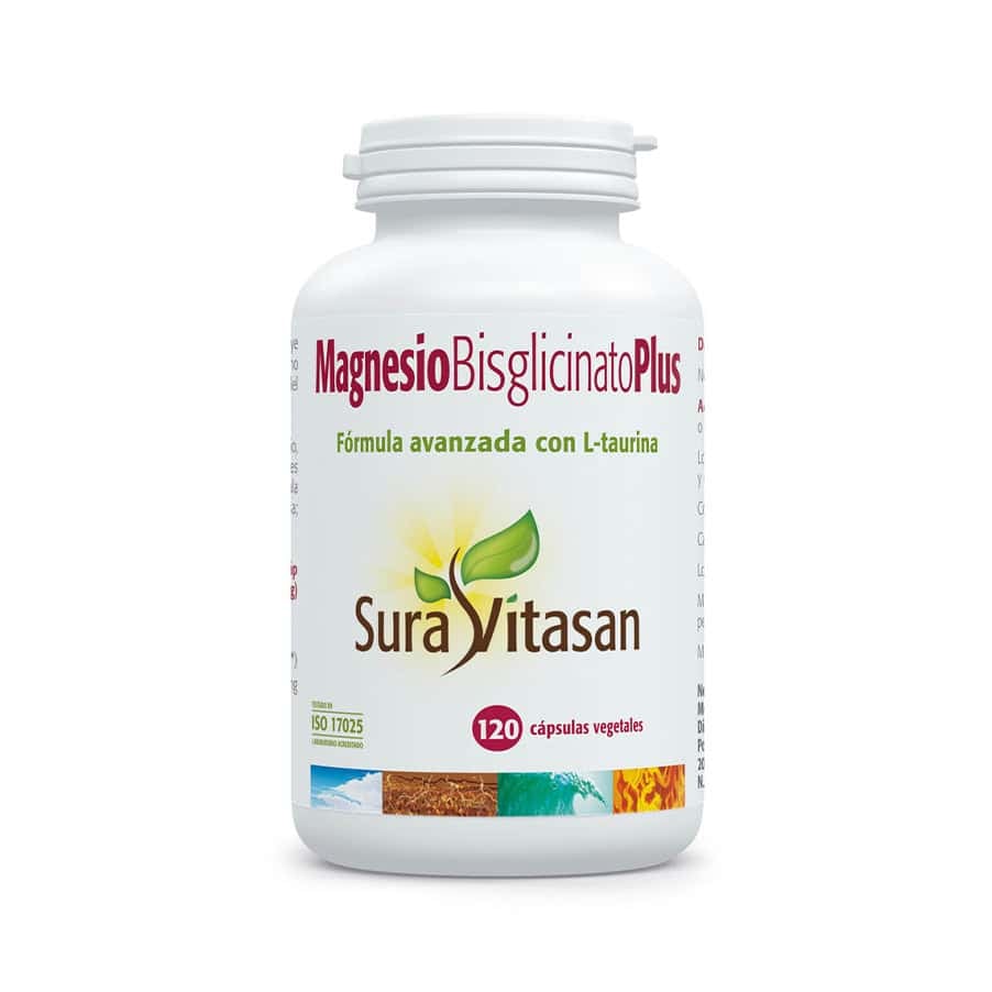 Magnésio Bisglicinato Plus Sura Vitasan em cápsulas para apoio muscular e sistema nervoso