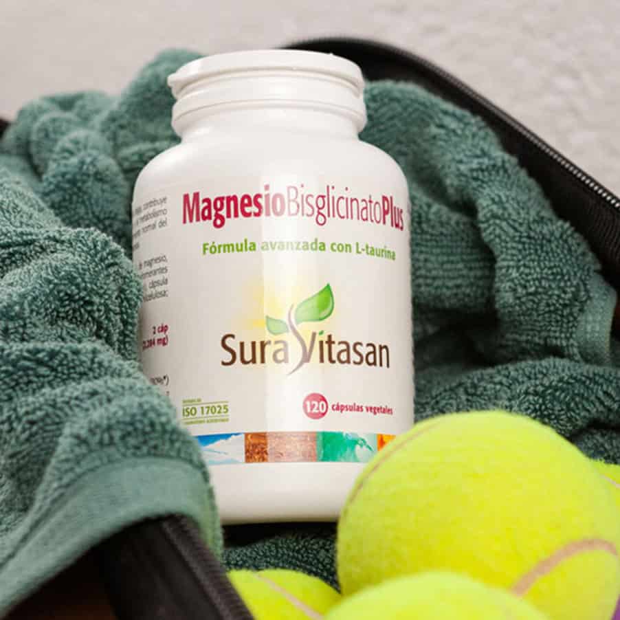 Magnésio Bisglicinato Plus Sura Vitasan em cápsulas para apoio muscular e sistema nervoso