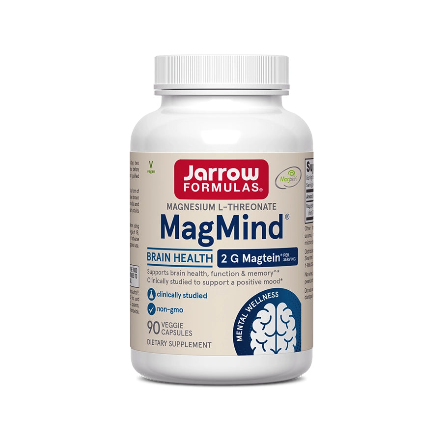 MagMind L-Treonato de Magnésio 90 Cápsulas Jarrow Formulas, suplemento alimentar com magnésio L-treonato Magtein.