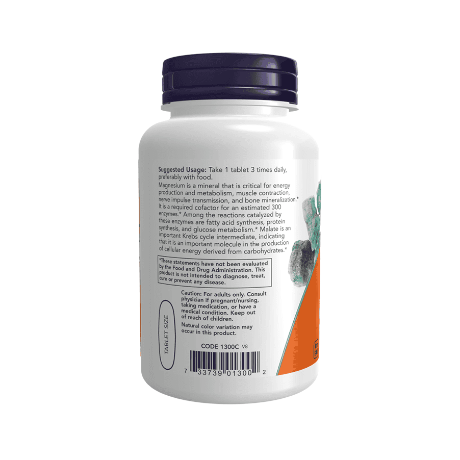 Magnésio Malato 1000 mg 180 Comprimidos Now Foods