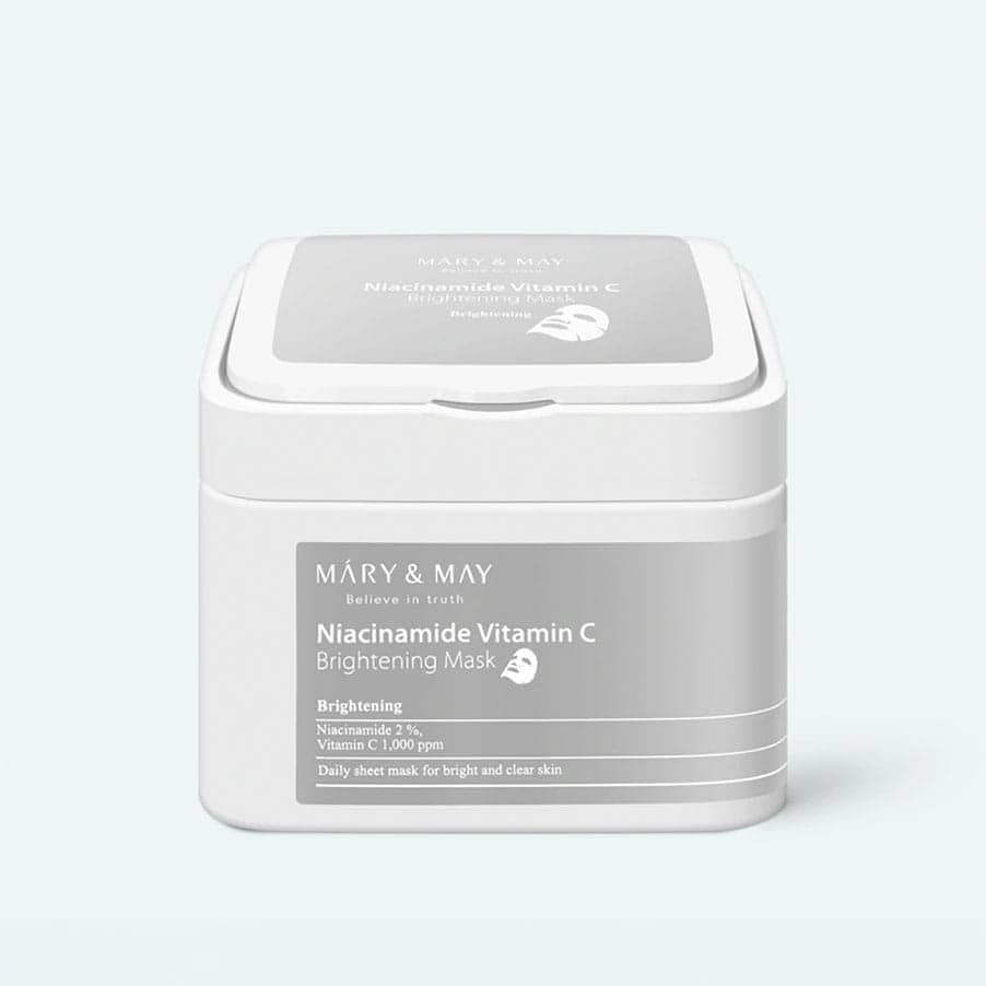 Conjunto 30 Máscaras em Folha com Niacinamida e Vitamina C Máry & May