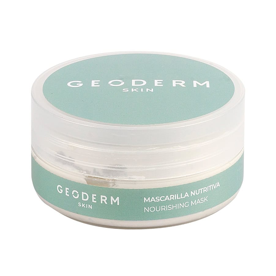 Frasco da Máscara Facial Nutritiva 150ml da Geoderm, cuidado natural para hidratar e nutrir profundamente a pele.