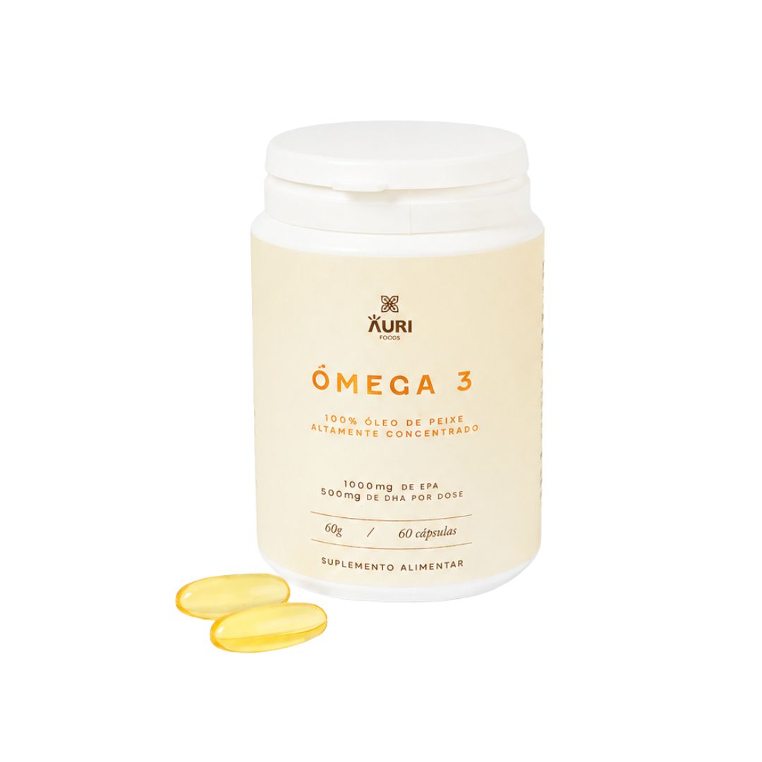 Ómega 3 60 cápsulas Auri Foods suplemento alimentar em cápsulas
