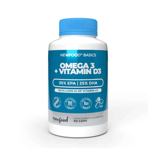 Omega 3 + Vitamina D3 60 Cápsulas NewFood