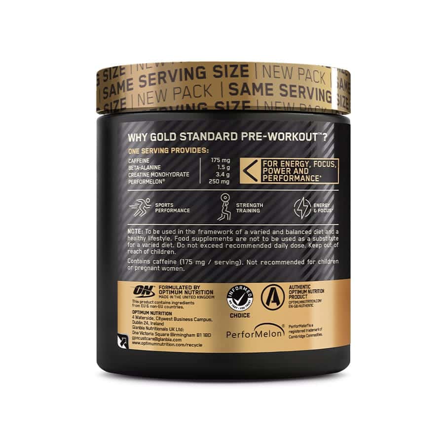 Gold Standard Pre-Workout Melancia 330gr Optimum Nutrition