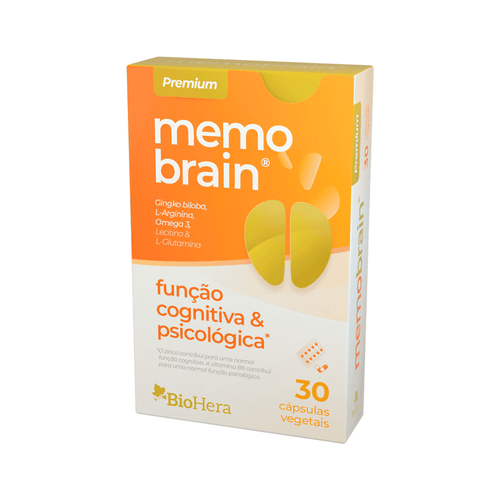 El suplemento MemoBrain de BioHera, que se presenta en un frasco con 30 cápsulas, está diseñado para favorecer la memoria, la concentración y el rendimiento mental.