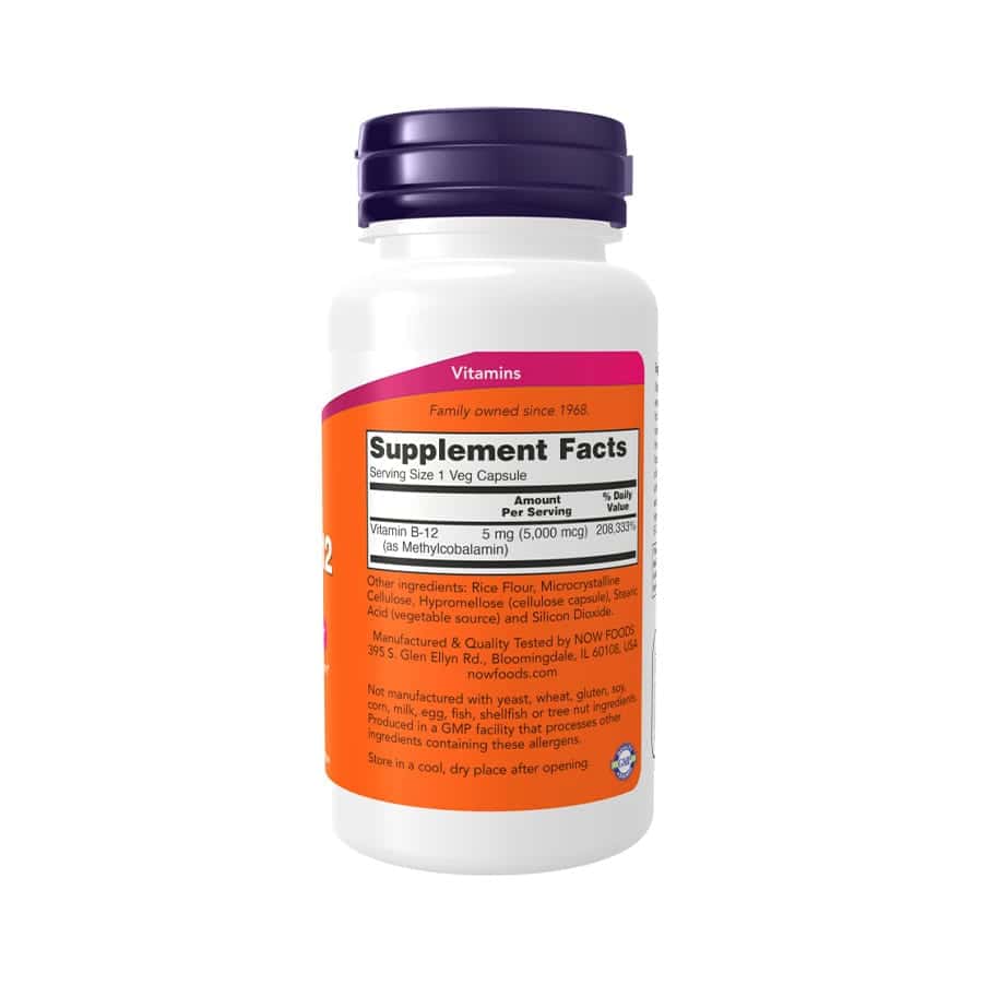 Methyl B12 5000 mcg 90 Cápsulas Now Foods