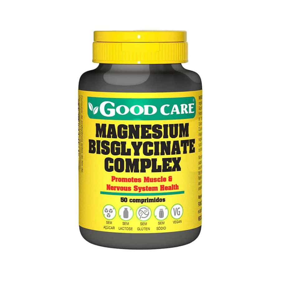 Complexo de bisglicinato de magnesio Good Care 50 comprimidos para funcao muscular e nervosa
