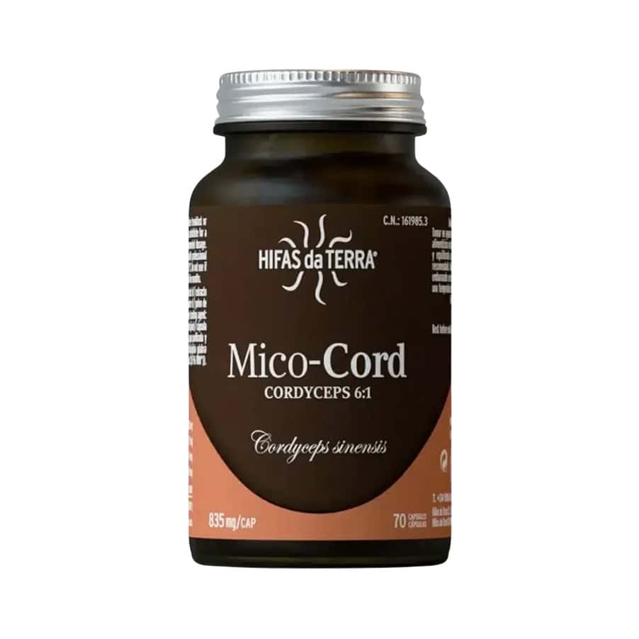 Mico-Cord Hifas da Terra em cápsulas, suplemento alimentar com extrato de cogumelo Cordyceps para energia e resistência