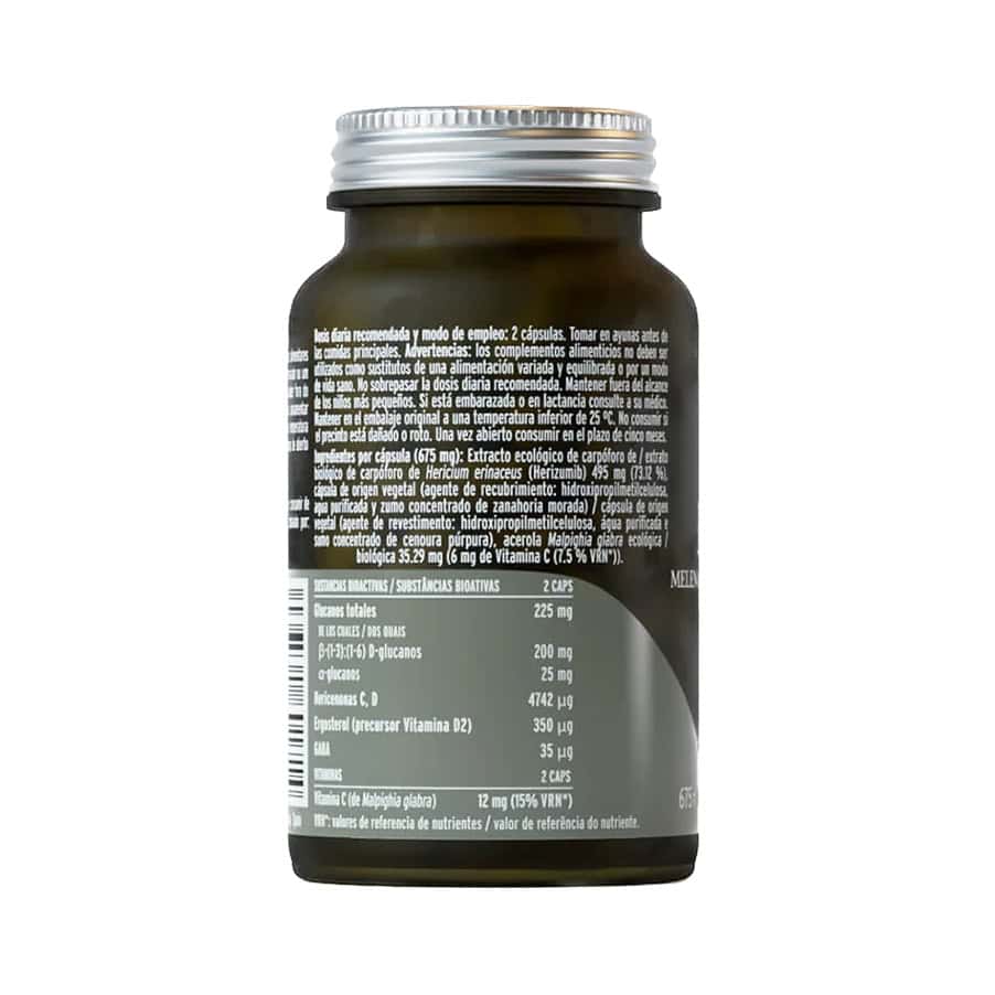 Mico-Leo Hifas da Terra em cápsulas, suplemento alimentar com extrato de cogumelo Hericium erinaceus para suporte cognitivo