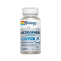 Frasco de suplemento probiótico Solaray Multidophilus con 50 cápsulas, una fórmula con múltiples cepas de probióticos para el equilibrio intestinal y el apoyo al sistema inmunológico.