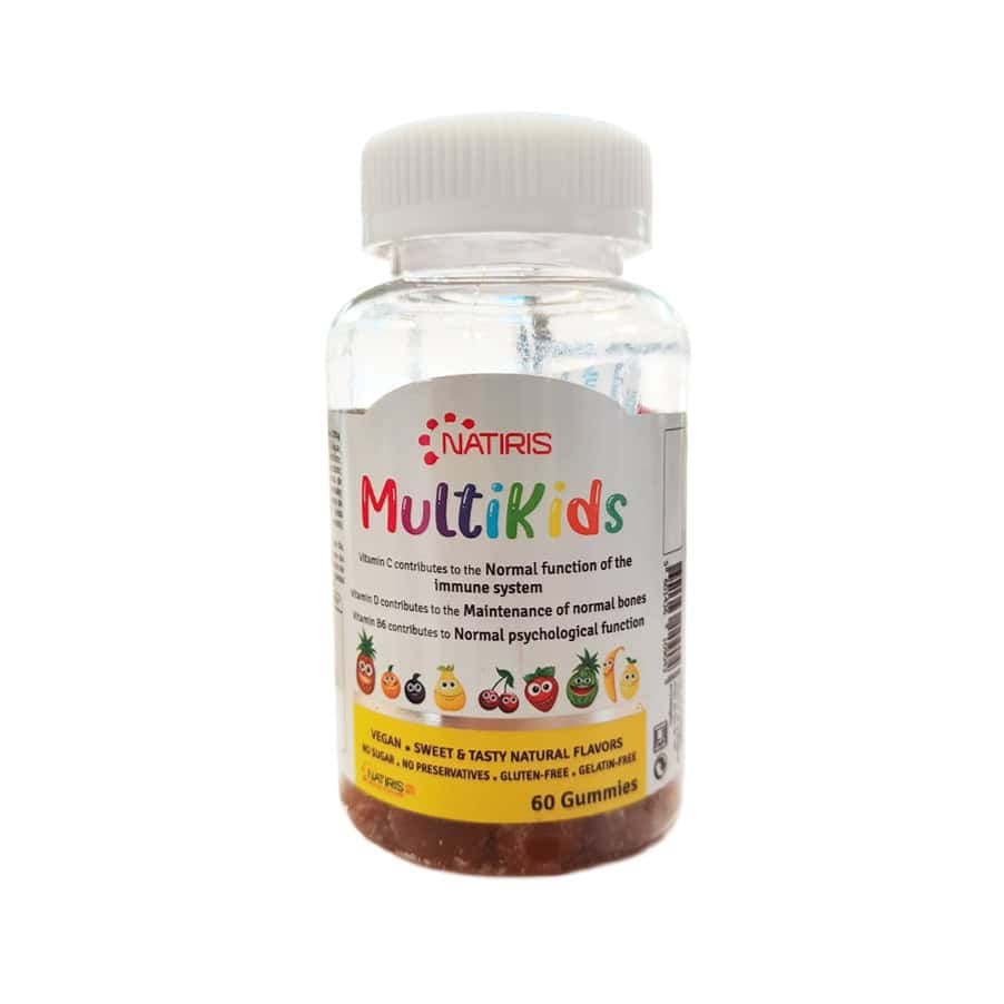 Multikids 60 gomas Natiris suplemento alimentar infantil em gomas para apoio nutricional diário