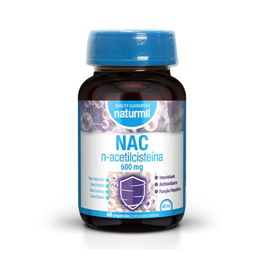 NAC N- Acetilcisteina 600mg 60 Comprimidos Naturmil