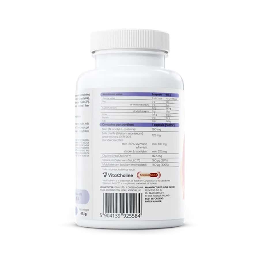 NAC Detox Osavi em cápsulas, frasco com 60 cápsulas para suporte da desintoxicação e função antioxidante