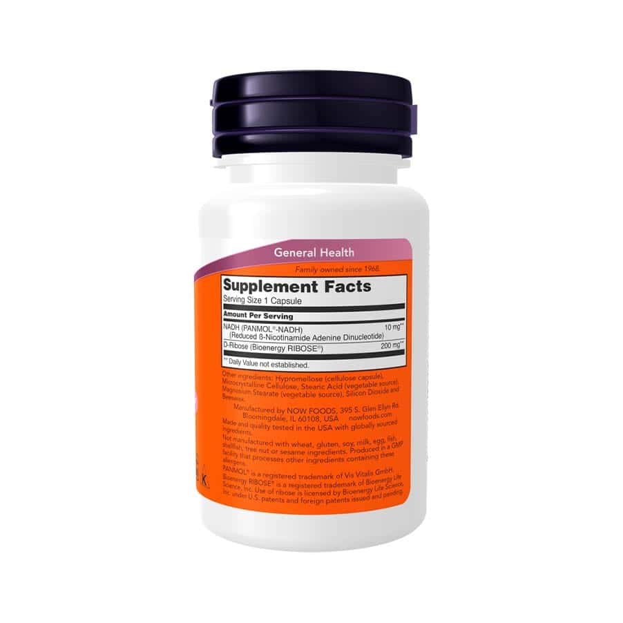 NADH 10mg 60 cápsulas Now Foods