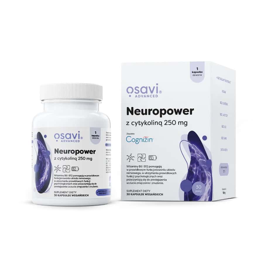 Neuropower com citicolina 250 mg Osavi em cápsulas, frasco com 30 cápsulas para suporte cognitivo e foco mental