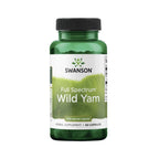 Inhame Selvagem 400 mg Swanson, suplemento alimentar à base de raiz de inhame selvagem, em embalagem de 60 cápsulas.