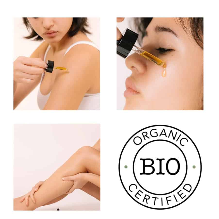 Aceite de jojoba orgánico Sowé en botella de 30 ml, ideal para equilibrar, hidratar y proteger la piel y el cabello.