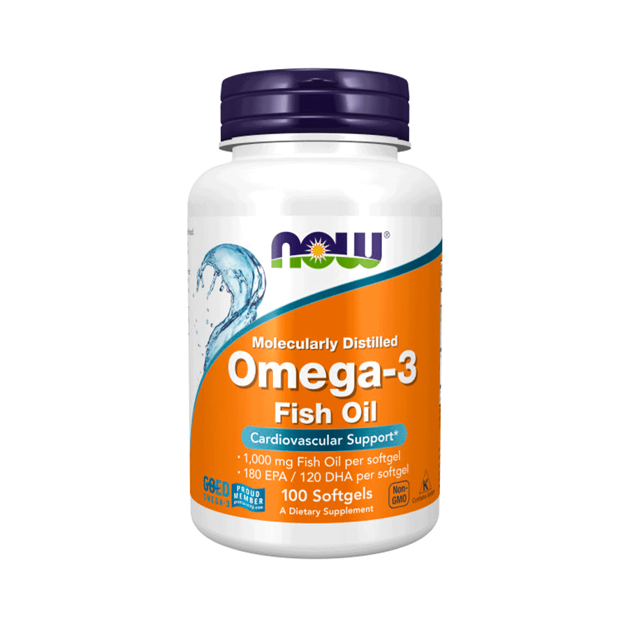Ómega 3 Molecularly Distilled 1000mg 100 Cápsulas Now Foods