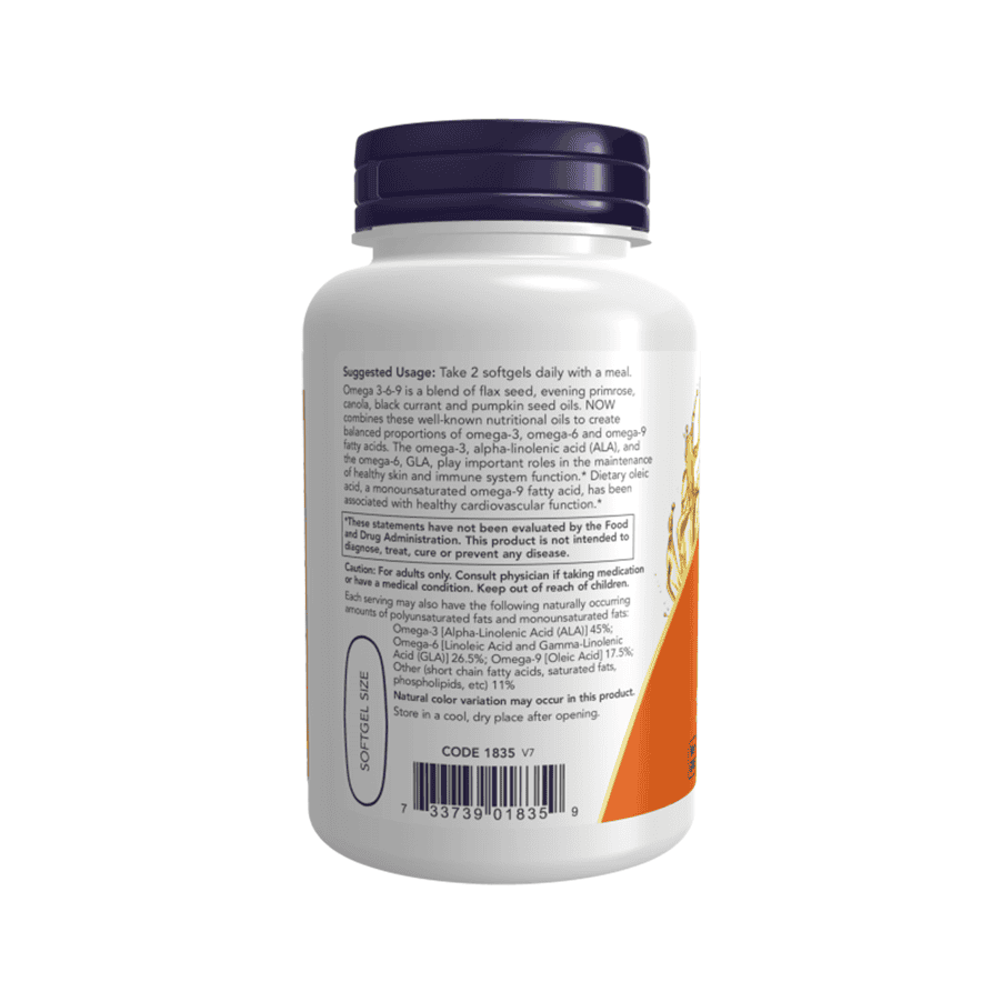Ómega 3-6-9 1000 mg 100 Cápsulas Now Foods