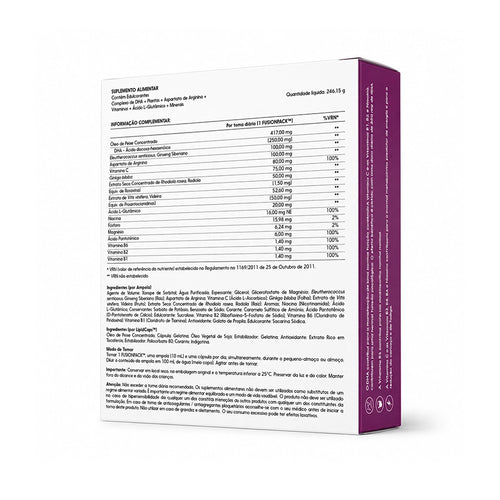 Optimemo Flash Function Pack 20 ampollas + 20 cápsulas Bioceutica, un complemento alimenticio con DHA, ginseng siberiano, ginkgo biloba, rodiola y vitaminas del complejo B para la memoria y la concentración.