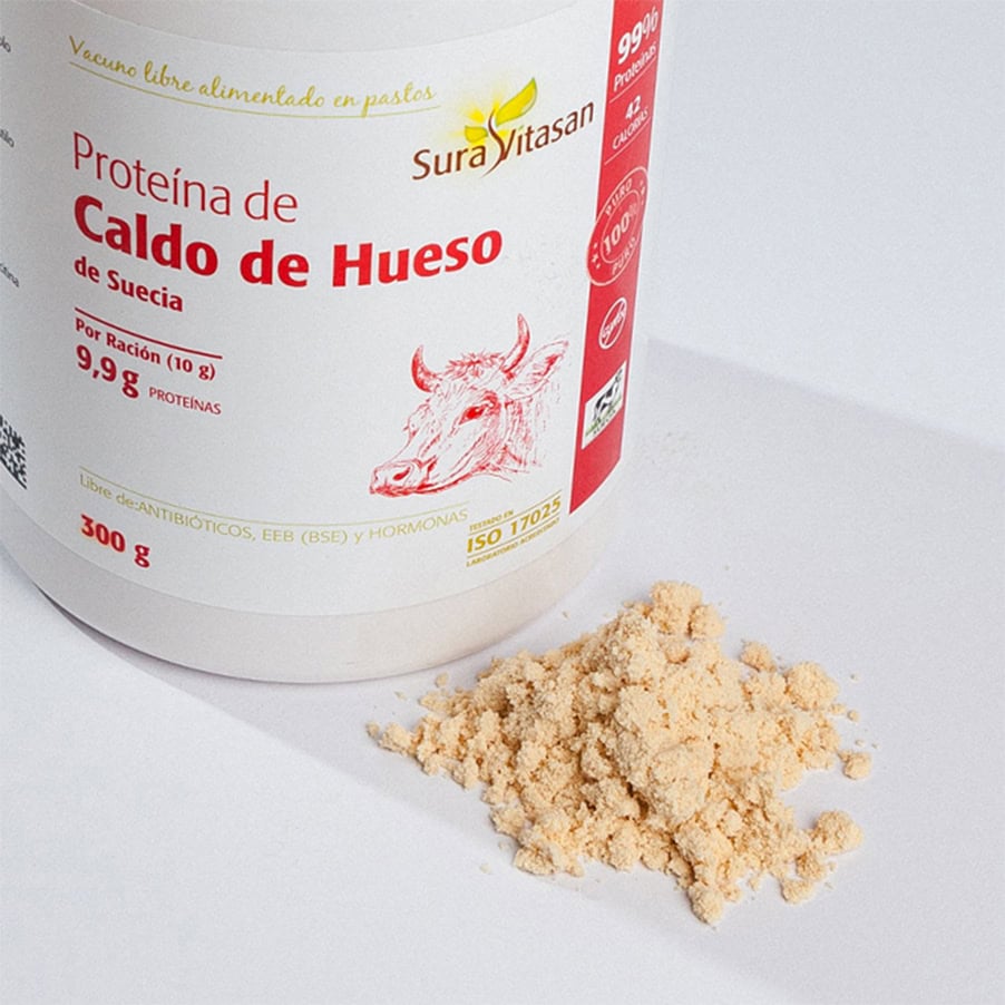 Proteína do caldo de osso Sura Vitasan em pó para suporte muscular e saúde articular