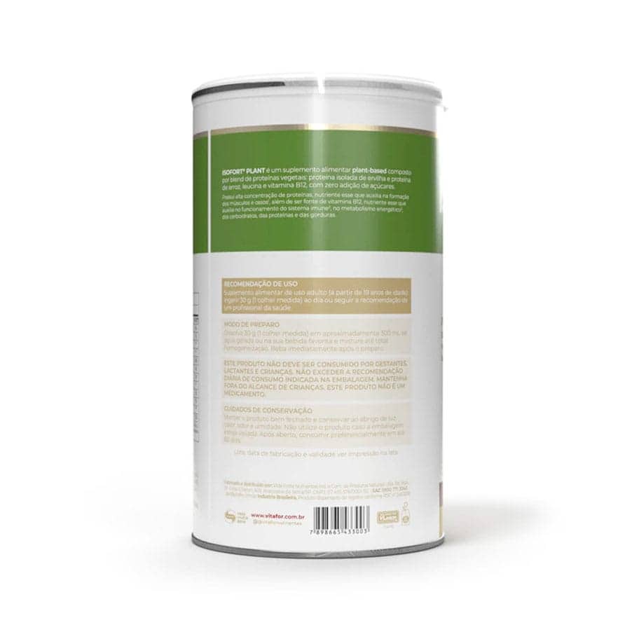 Isofort en polvo vegetal 450 g, dulce de cacahuete (cacahuetes molidos) Vitafor